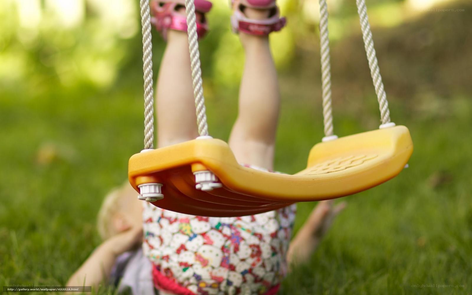 child on a swing