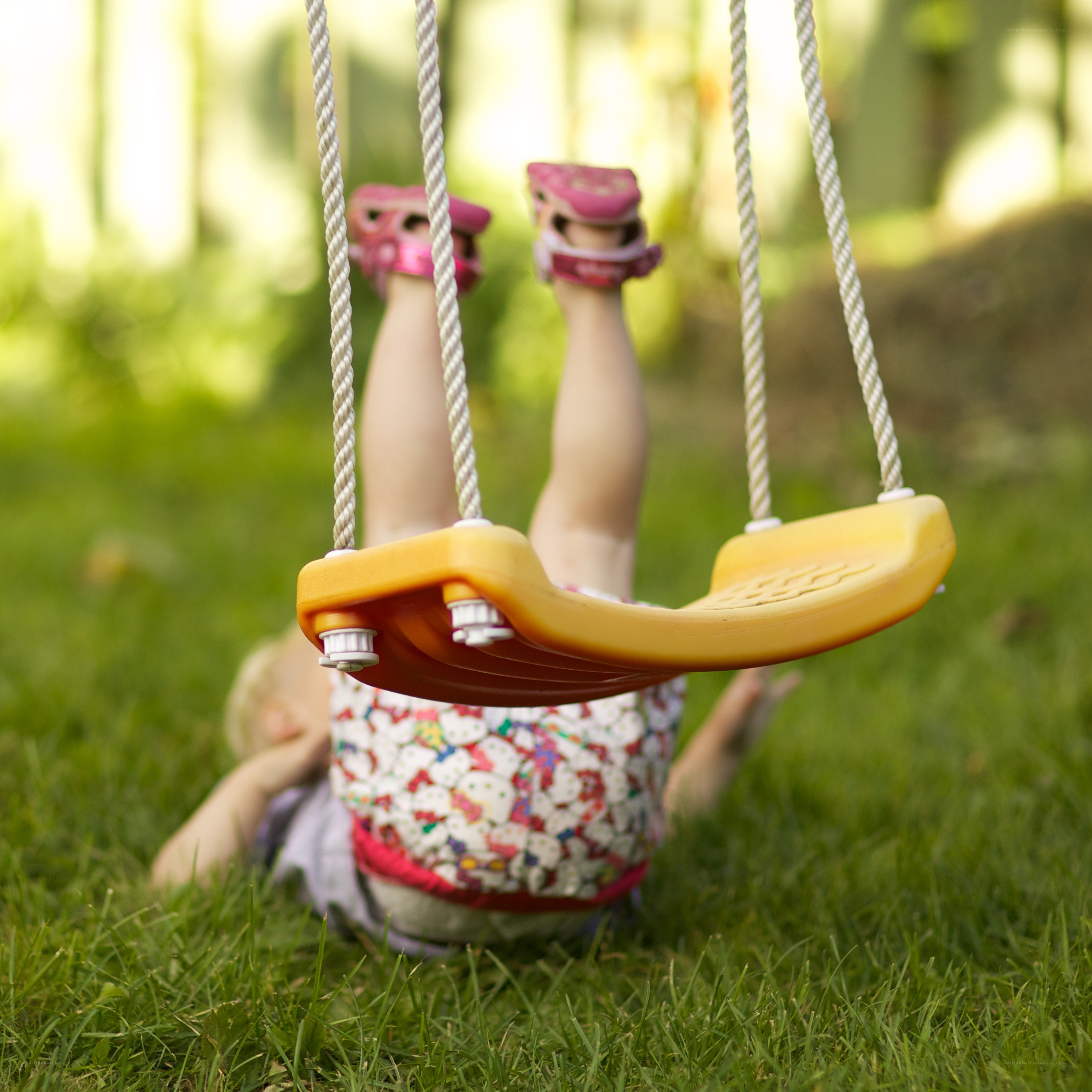 child on a swing