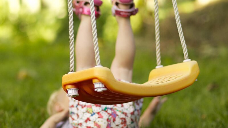 child on a swing