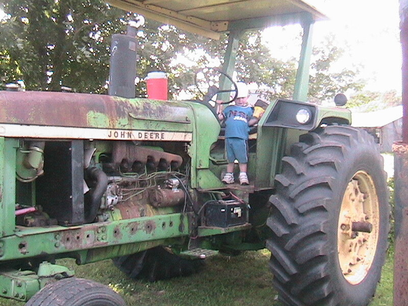 Child on a tractor