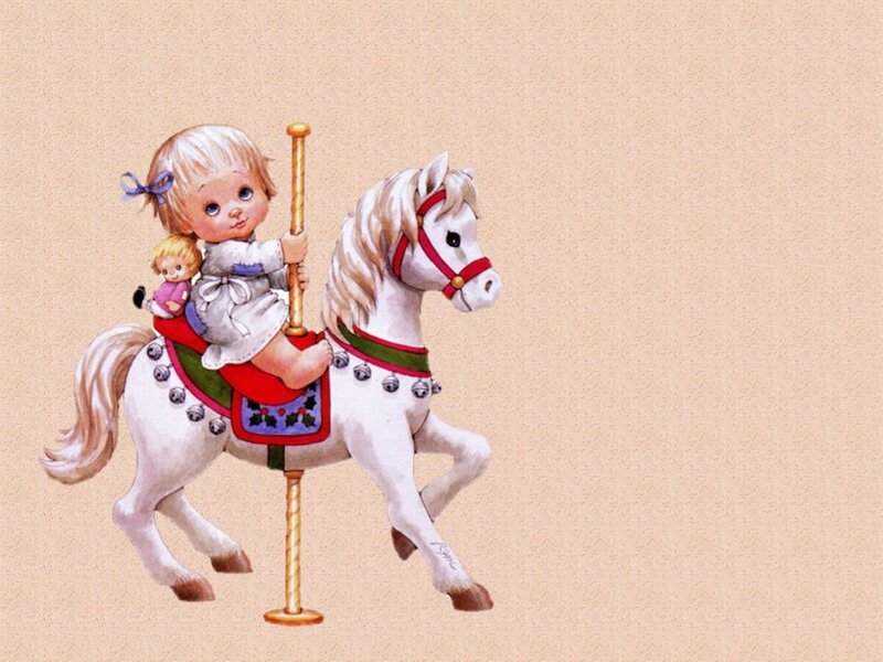 Child on Carousel Horse