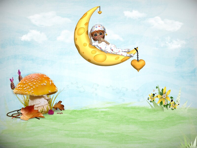 Child on Crescent Moon