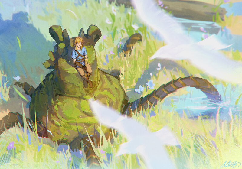 Child on Dinosaur Statue
