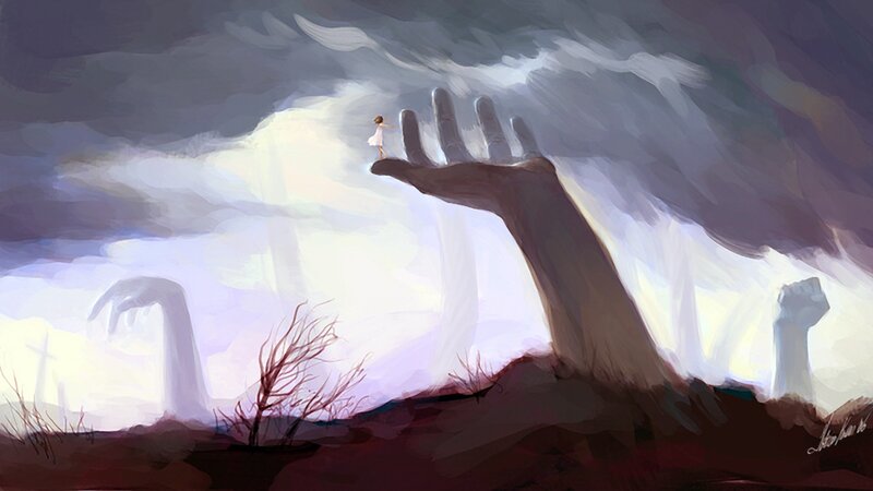 Child on Giant Hand