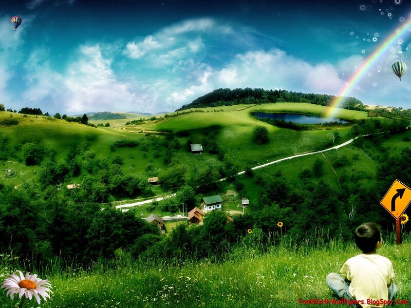 Child on Grassy Hill