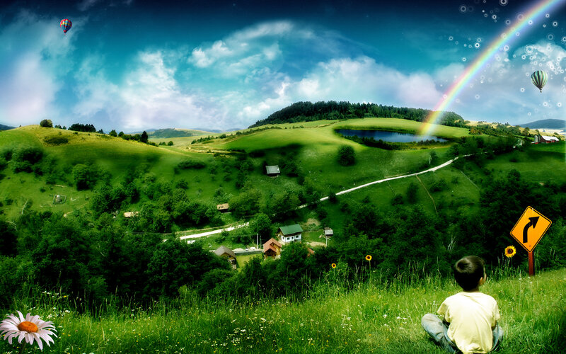 Child on Hillside