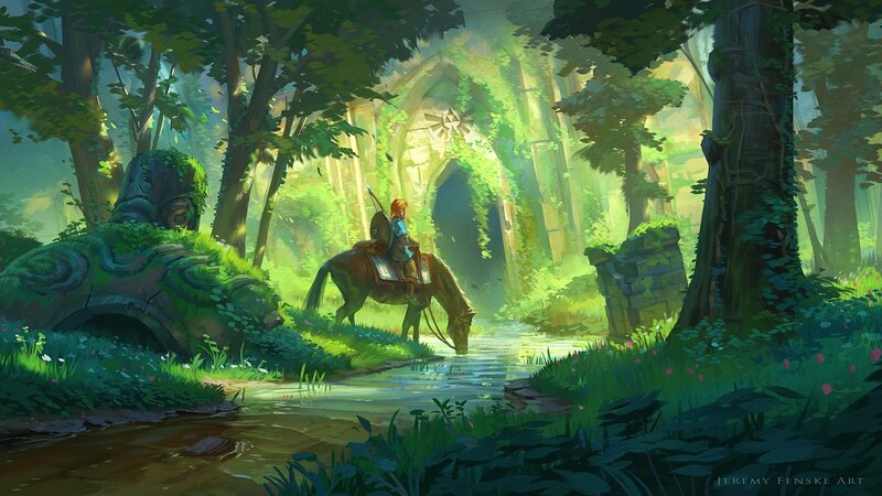 Child on Horse in Forest
