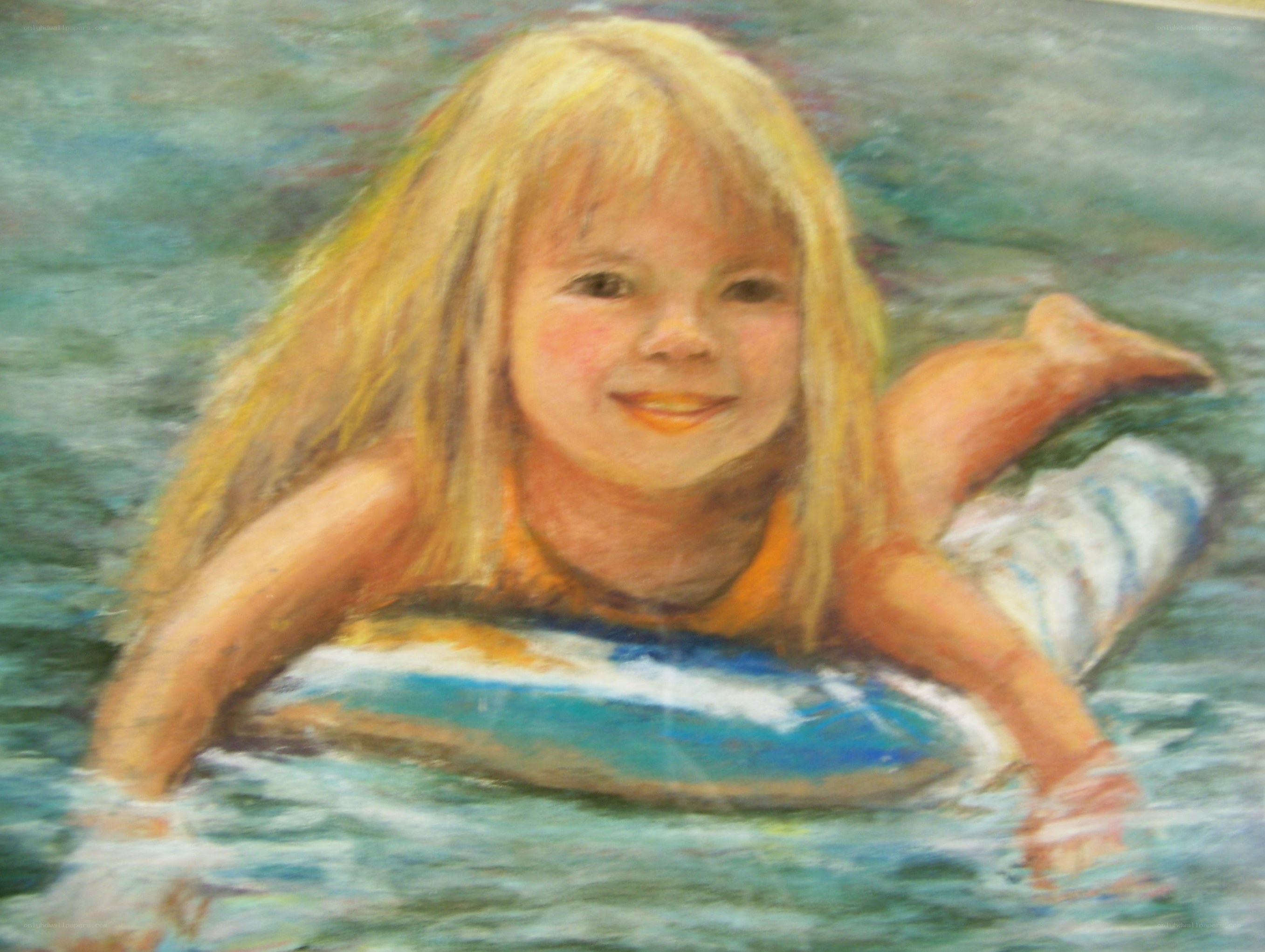 child on inflatable ring