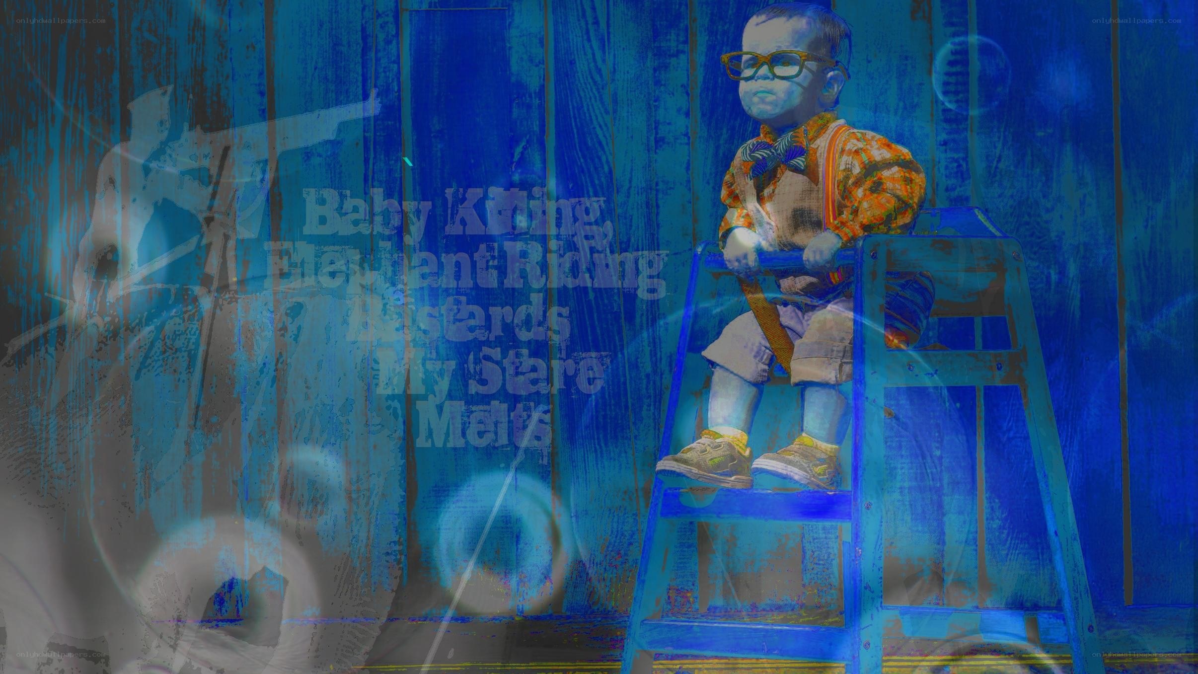 child on ladder with text overlay