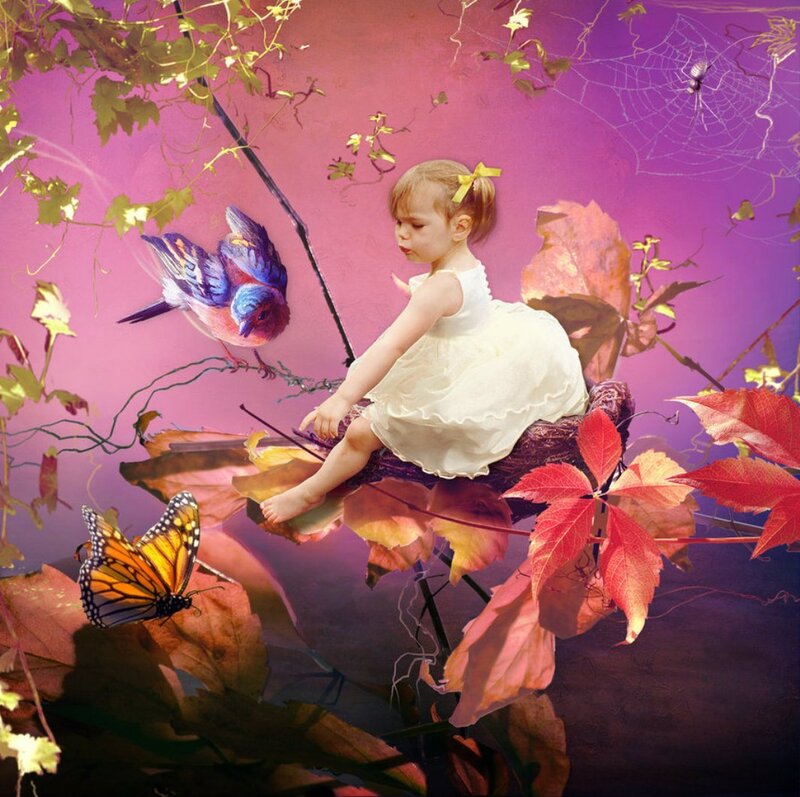 Child on Leaf Branch
