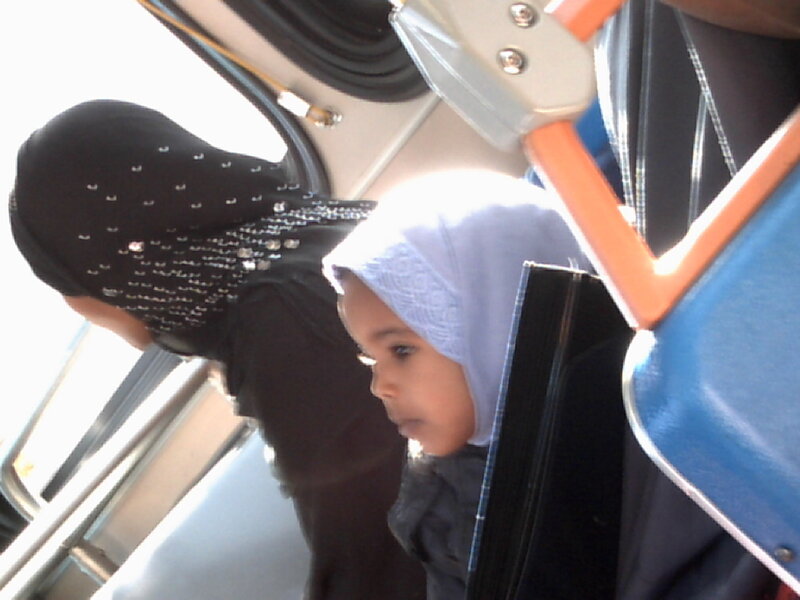 child on public transport
