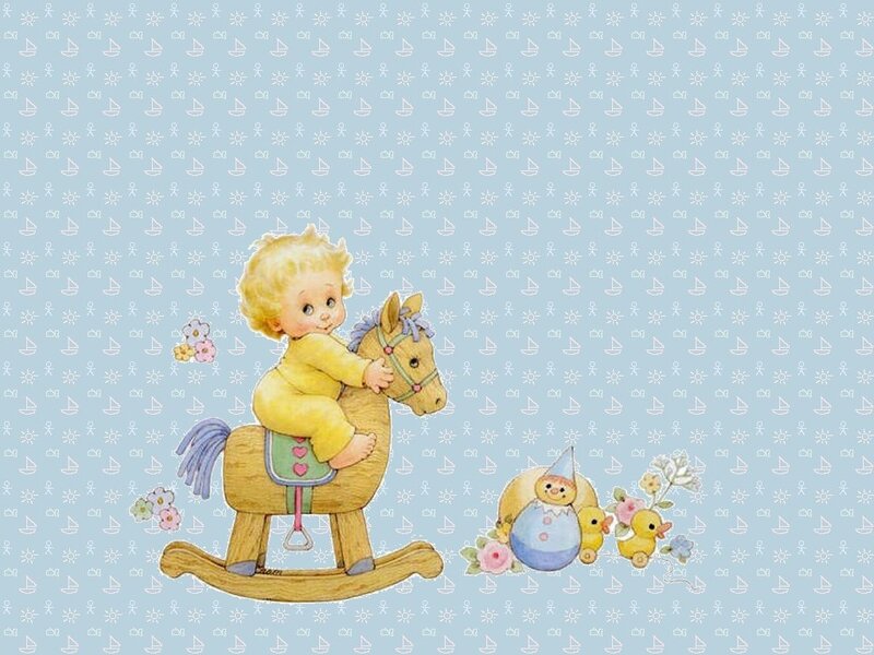 child on rocking horse