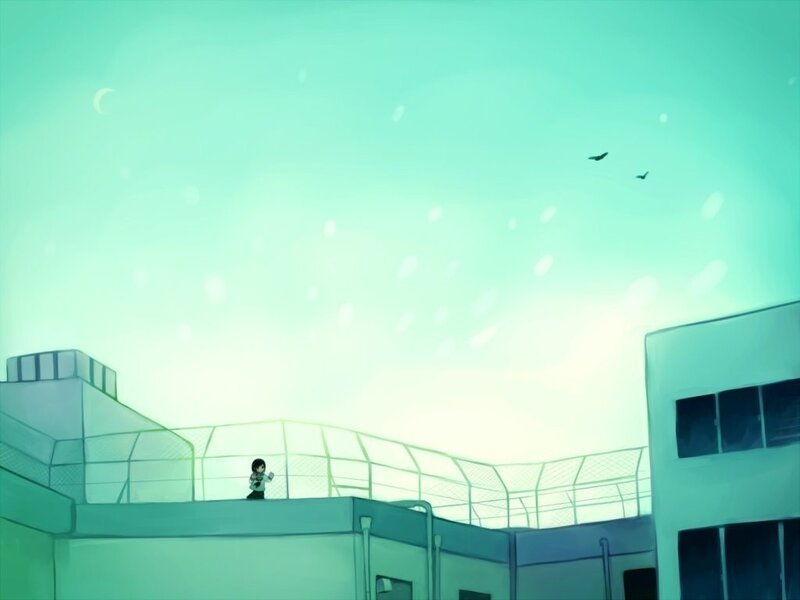 Child on Rooftop — Teal