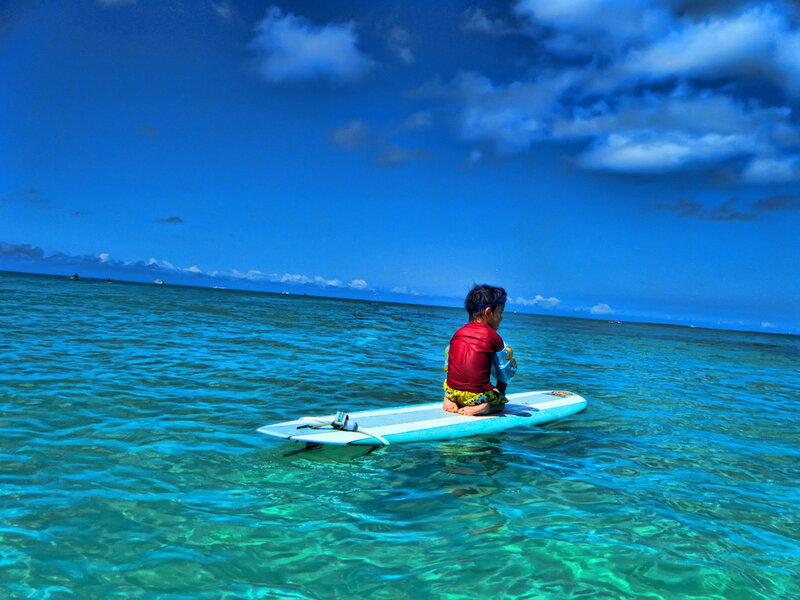 Child on Surfboard