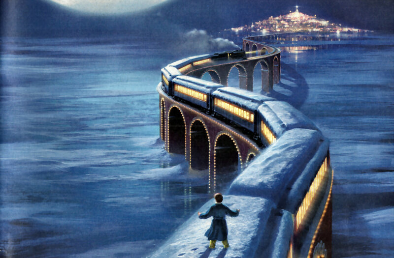 Child on Train Roof — Blue