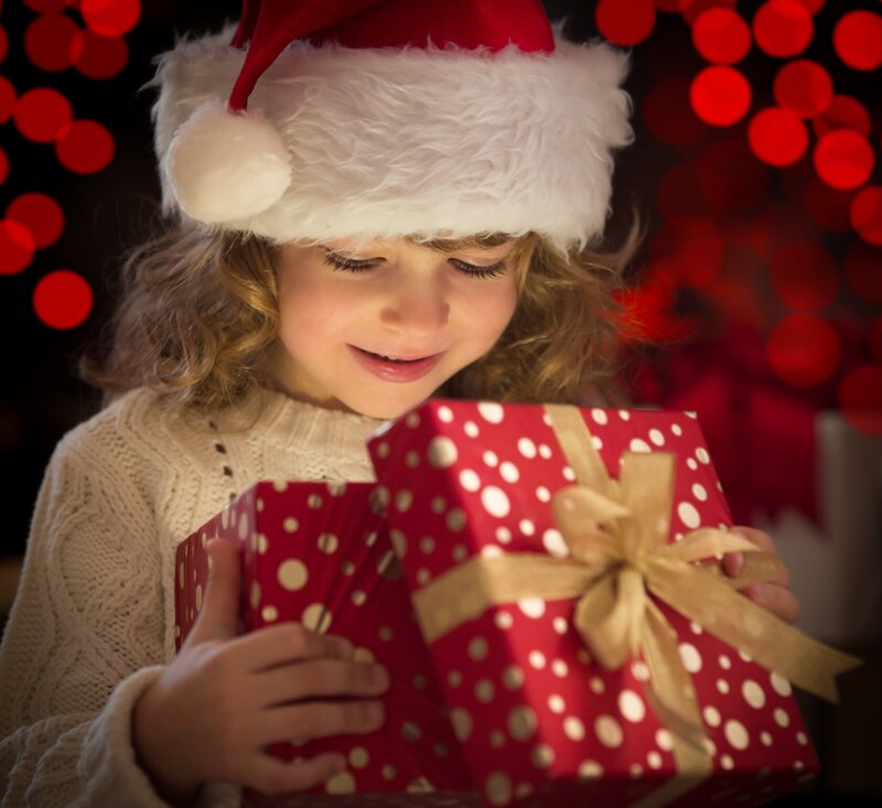 Child Opening Gift