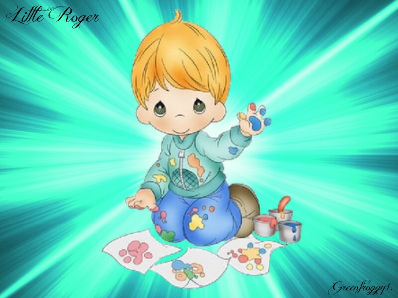 Child Painting with Paint