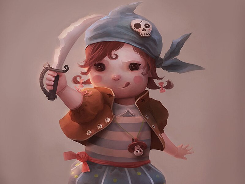 Child Pirate with Sword