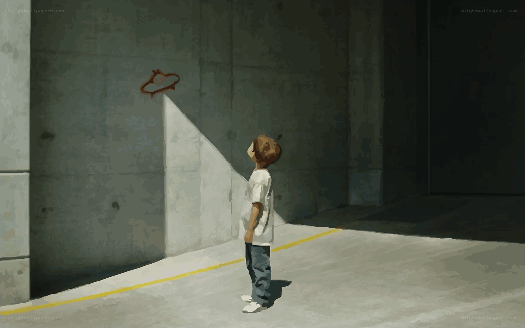 child playing basketball