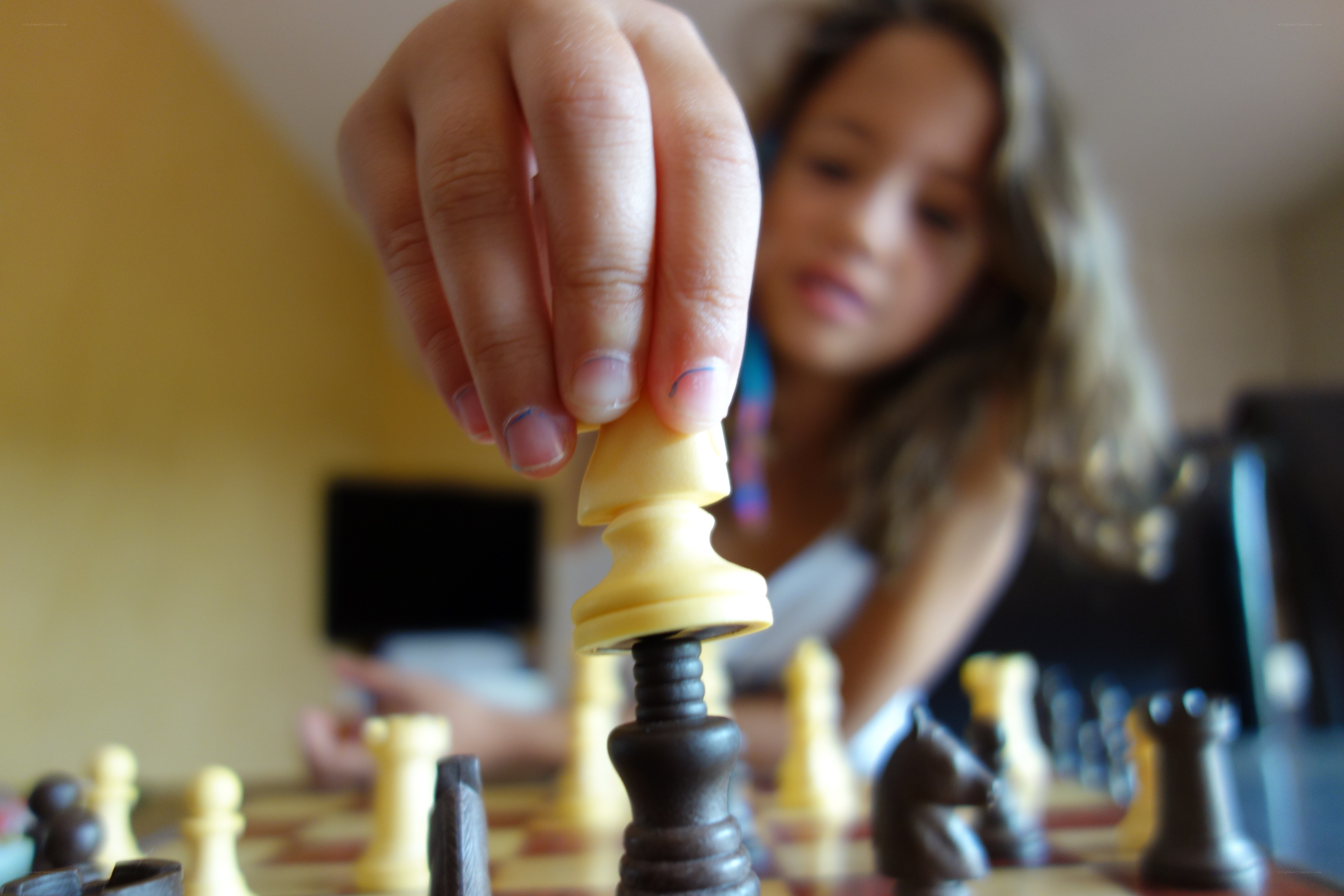 child playing chess