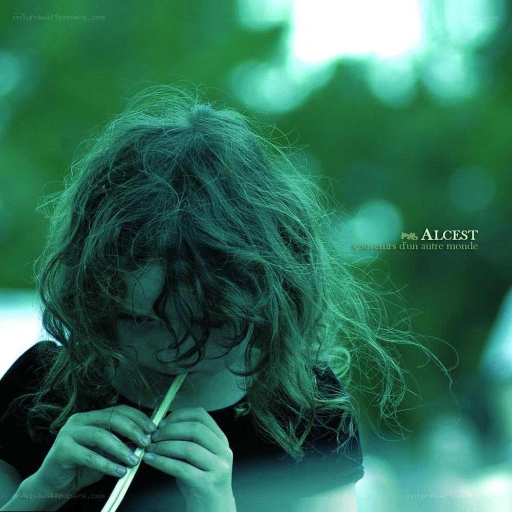 child playing flute in green light