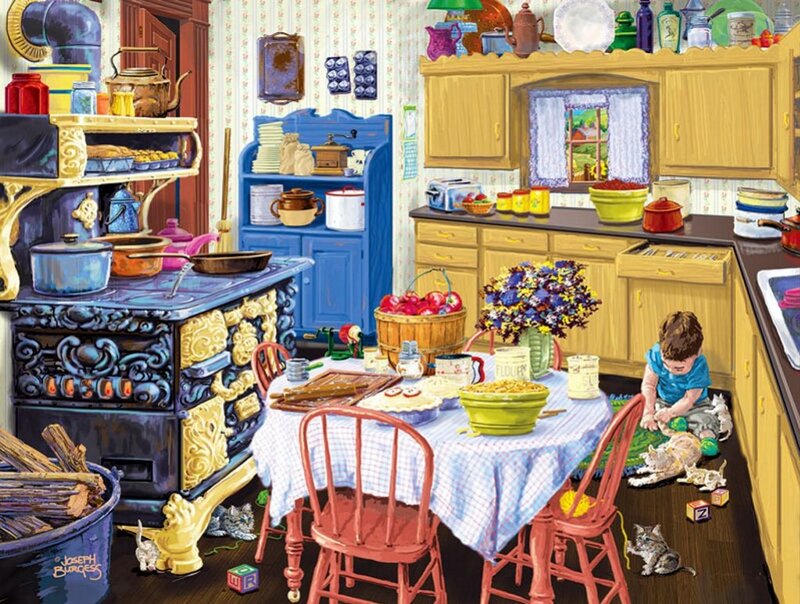 Child Playing in Kitchen