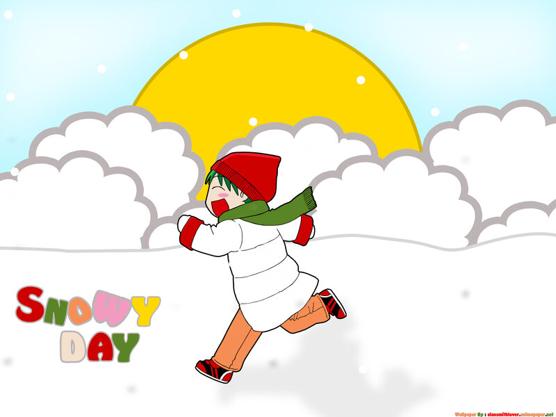 child playing in snow