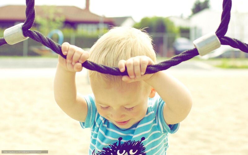 child playing on playground