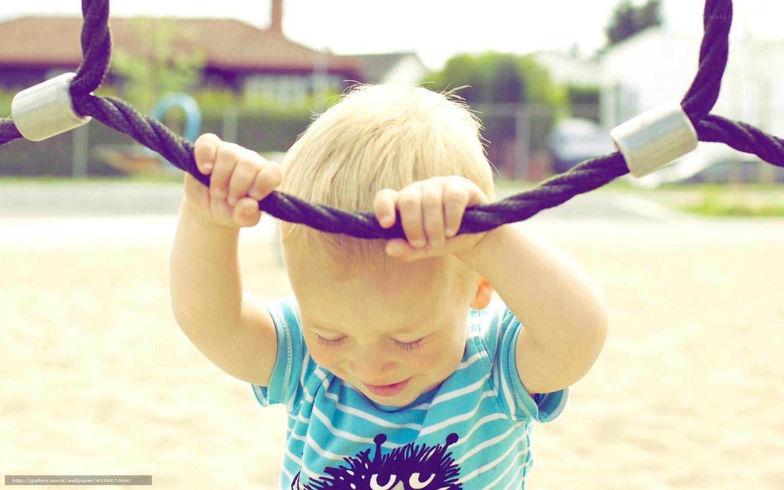 child playing on playground