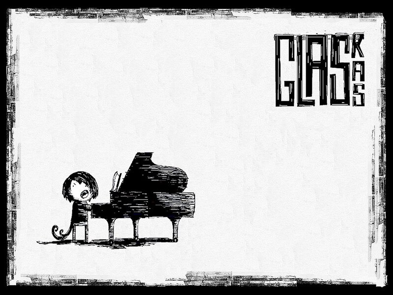 child playing piano illustration