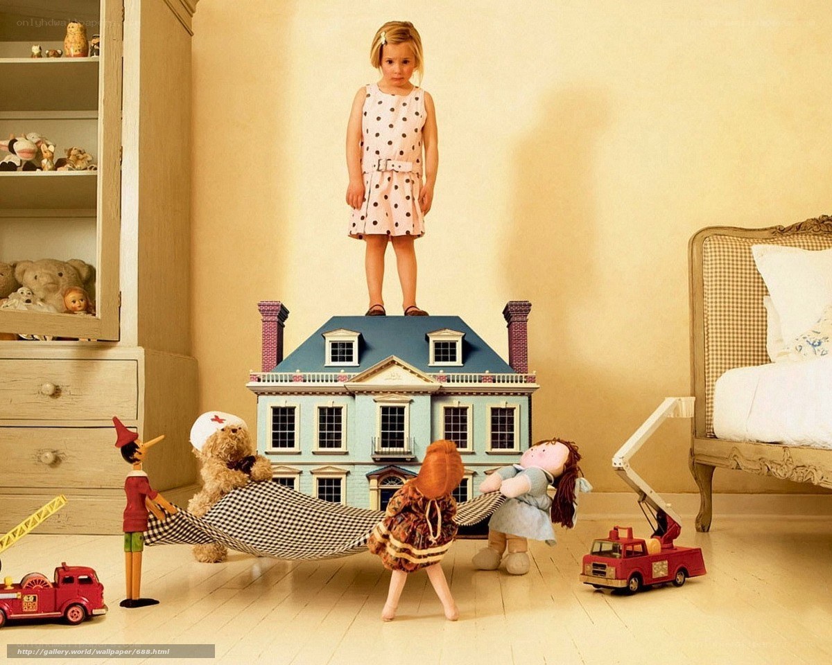 Child playing with toys