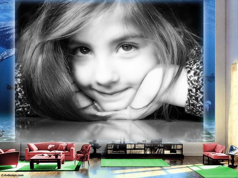 Child portrait in living room