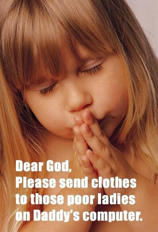 child praying for clothes
