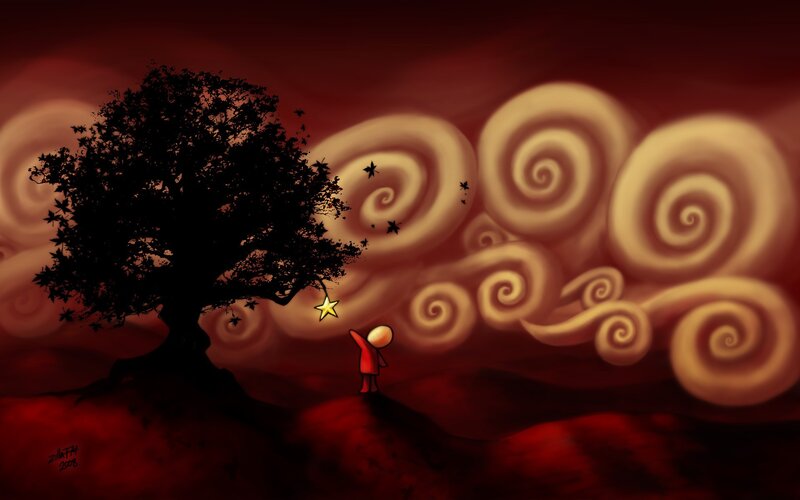 Child reaching for a star