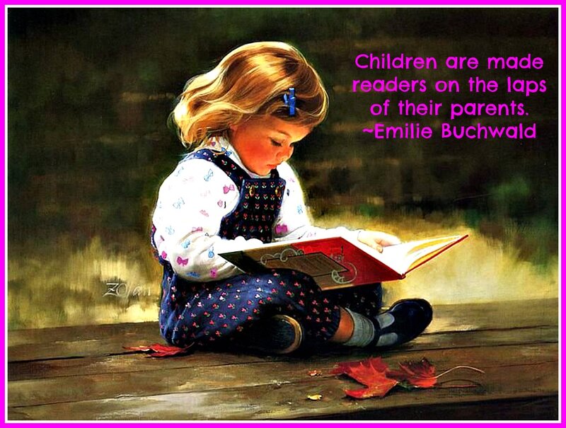 Child Reading Book — Brown, Serene, Autumn