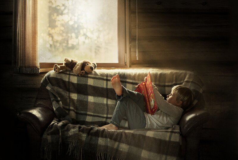 Child Reading Book — Brown, Serene