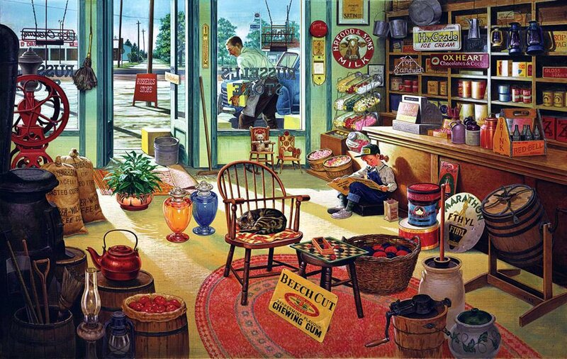 Child Reading in Store