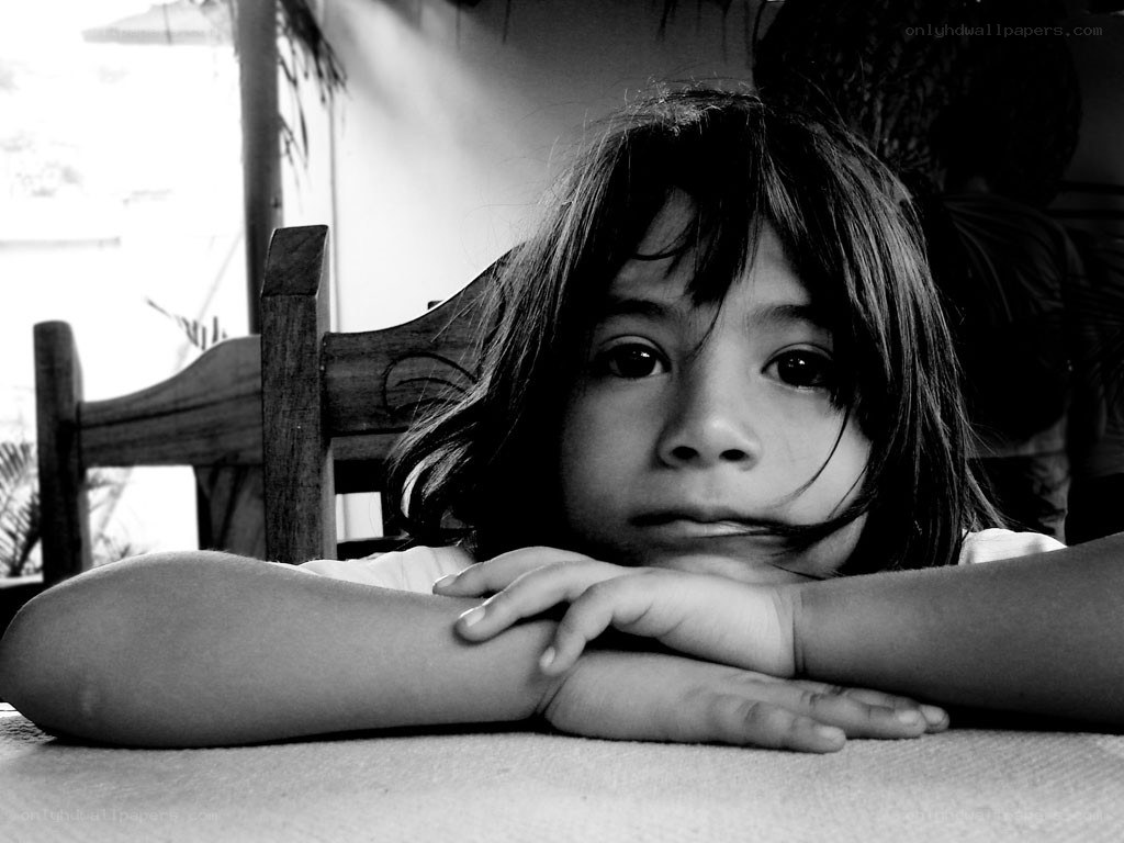 child resting on table