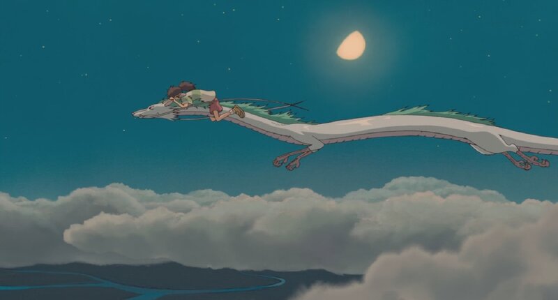 Child Riding a Dragon — Blue, Serene