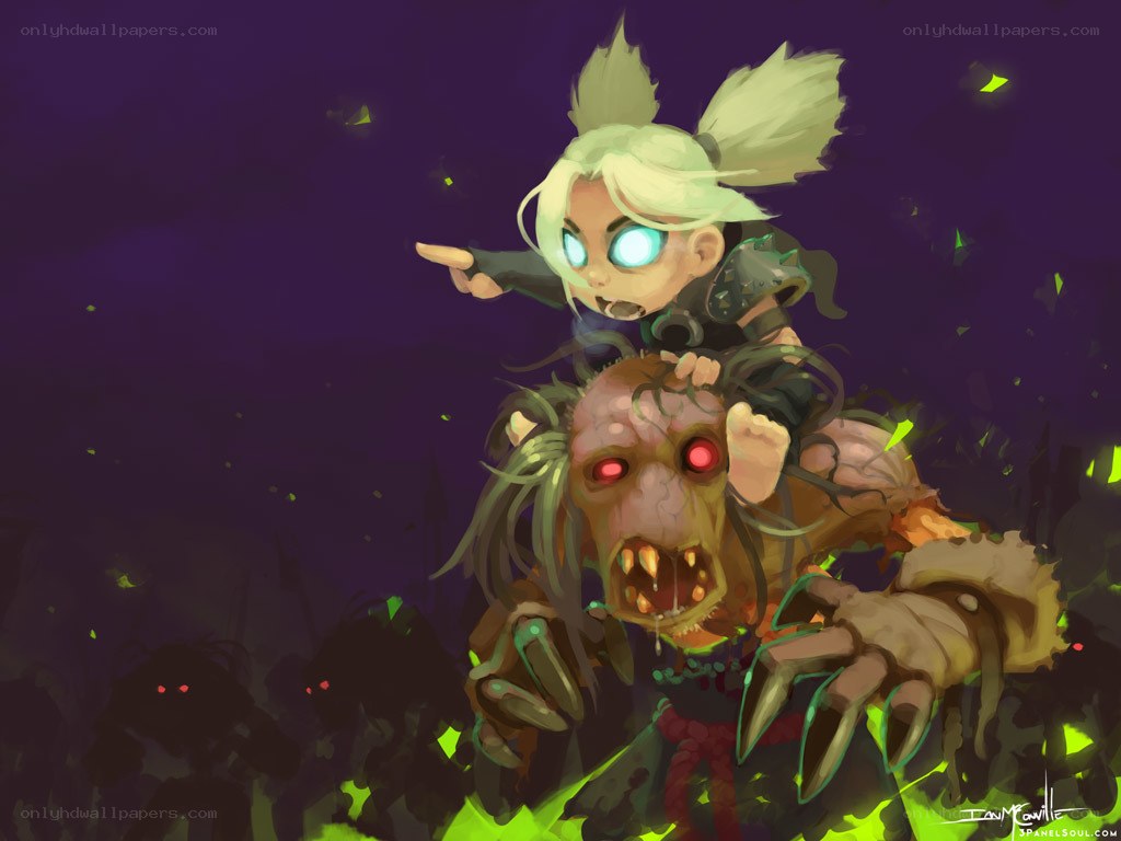 child riding a monster