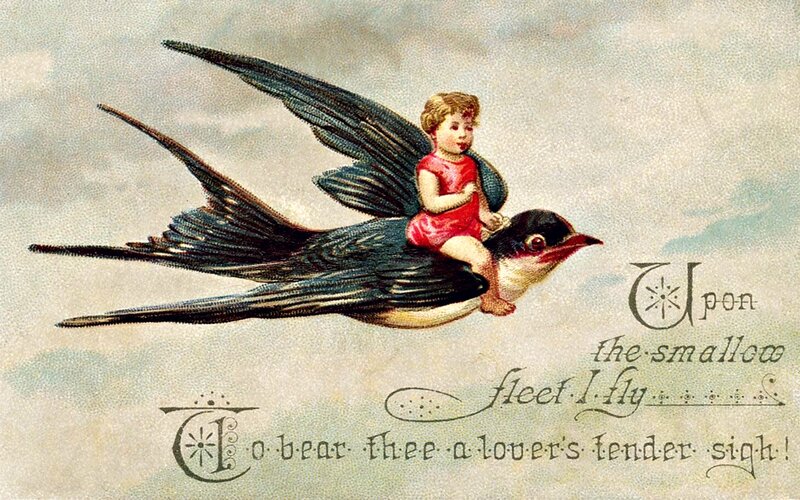 Child Riding a Swallow