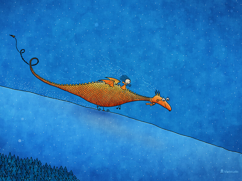 Child Riding Dragon