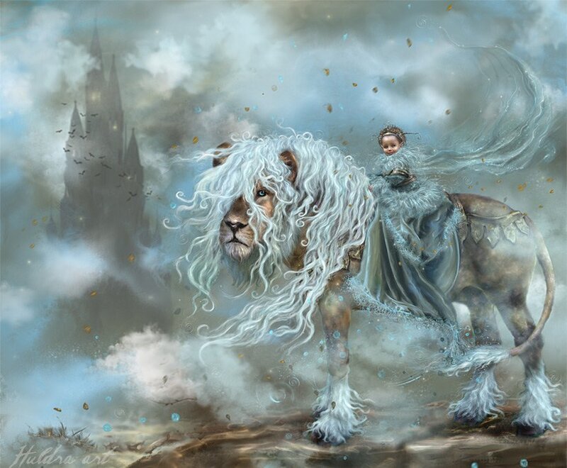 Child Riding Lion