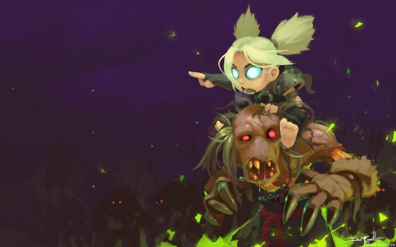 Child Riding Monster