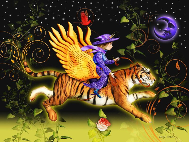 Child Riding Tiger