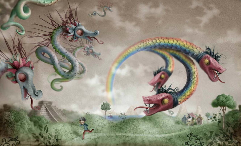 Child Running from Dragons