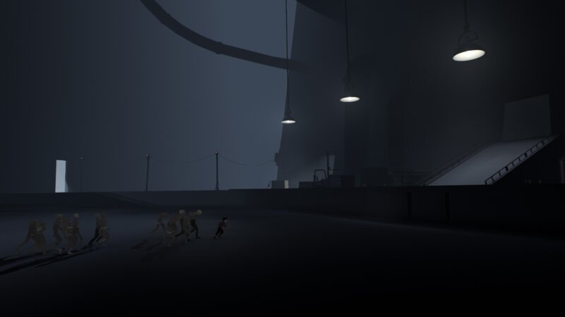 Child Running from Figures