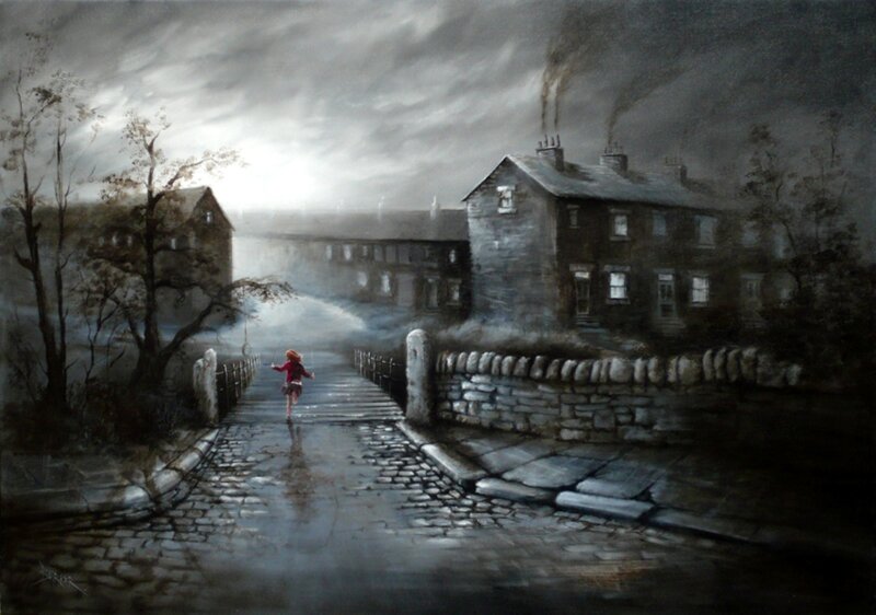Child Running on Bridge