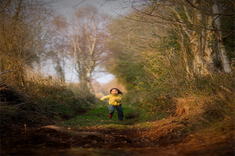 Child Running on Path