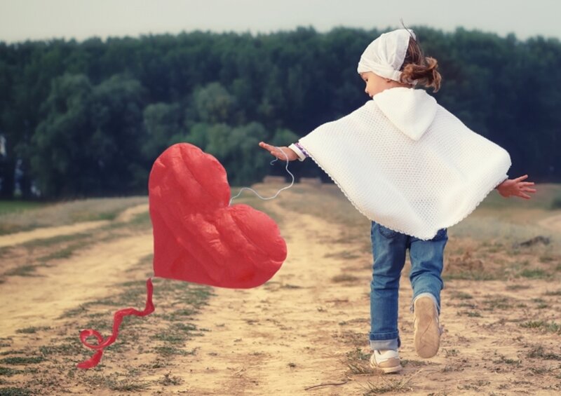 Child Running with Kite